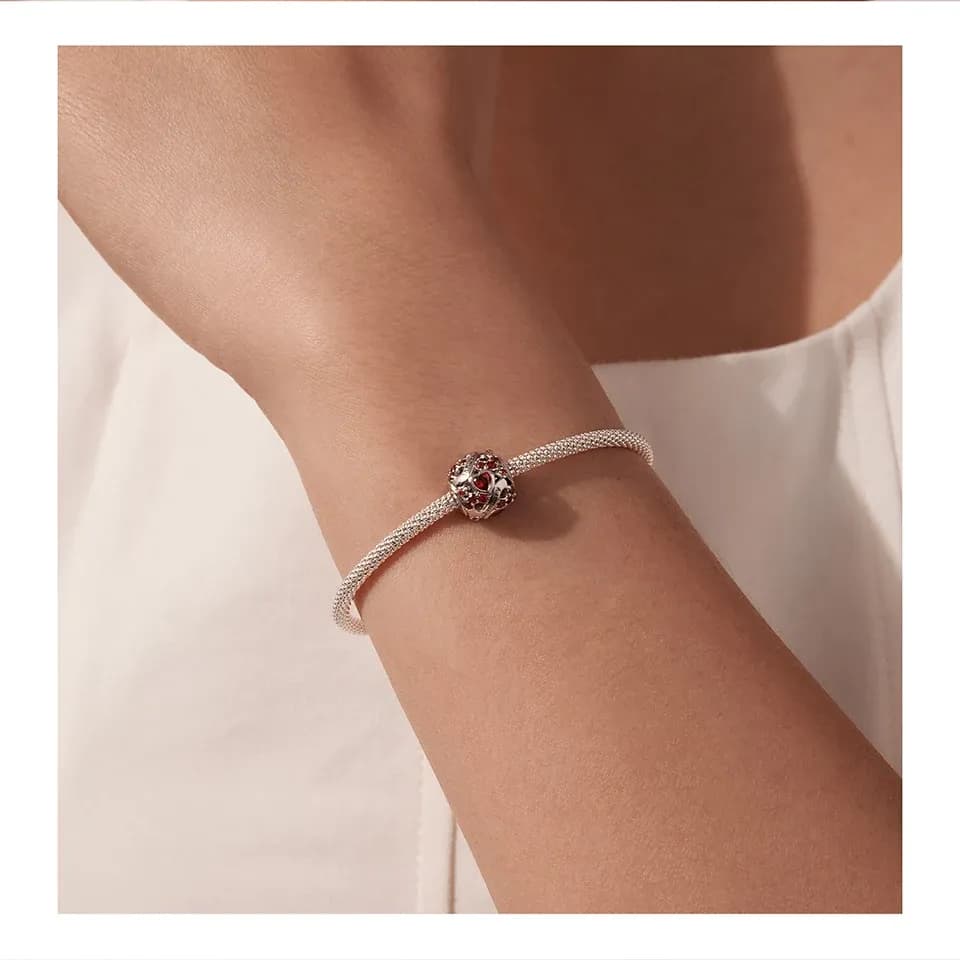 Breloque ronde WOSTU « Amour infini » en cuivre