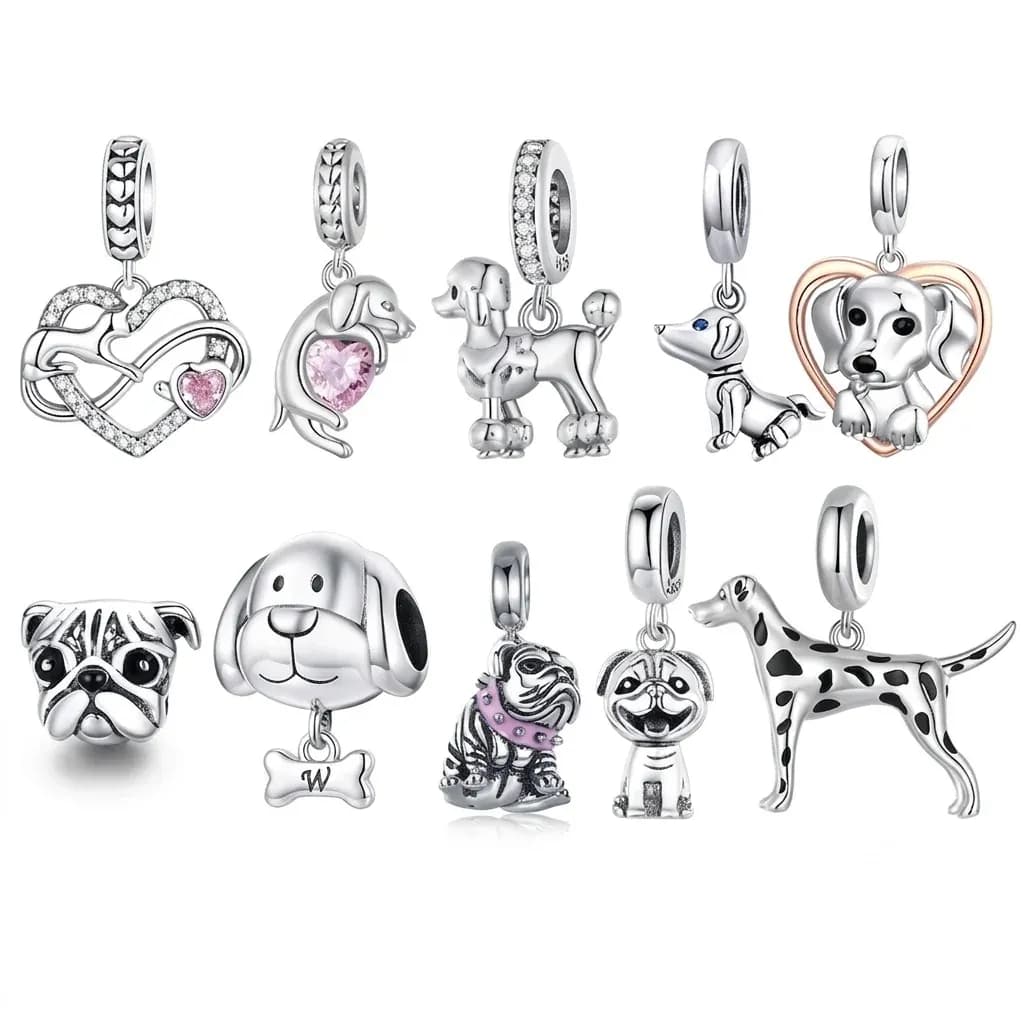 Breloque chien dalmatien argent 925