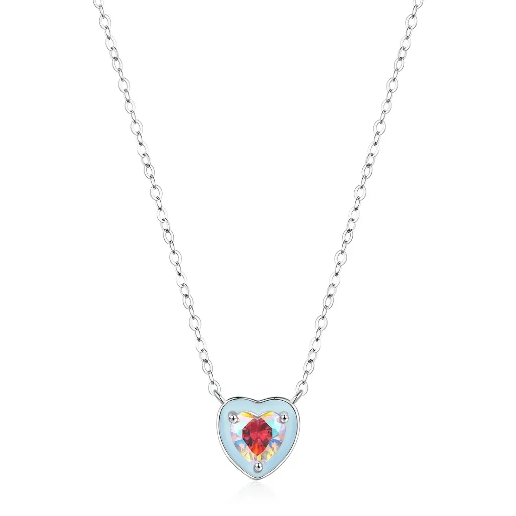 Pendentif cœur bleu MODIAN argent 925
