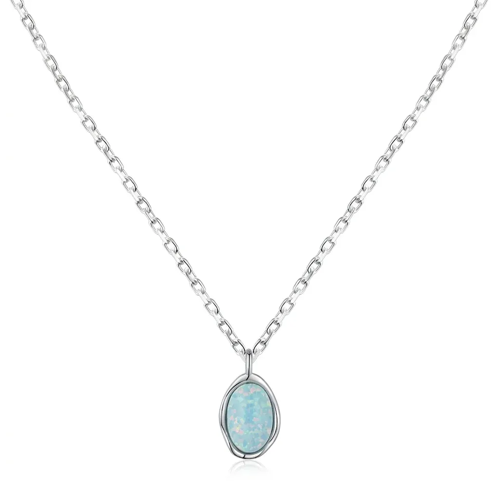 Collier MODIAN argent 925 opale vintage