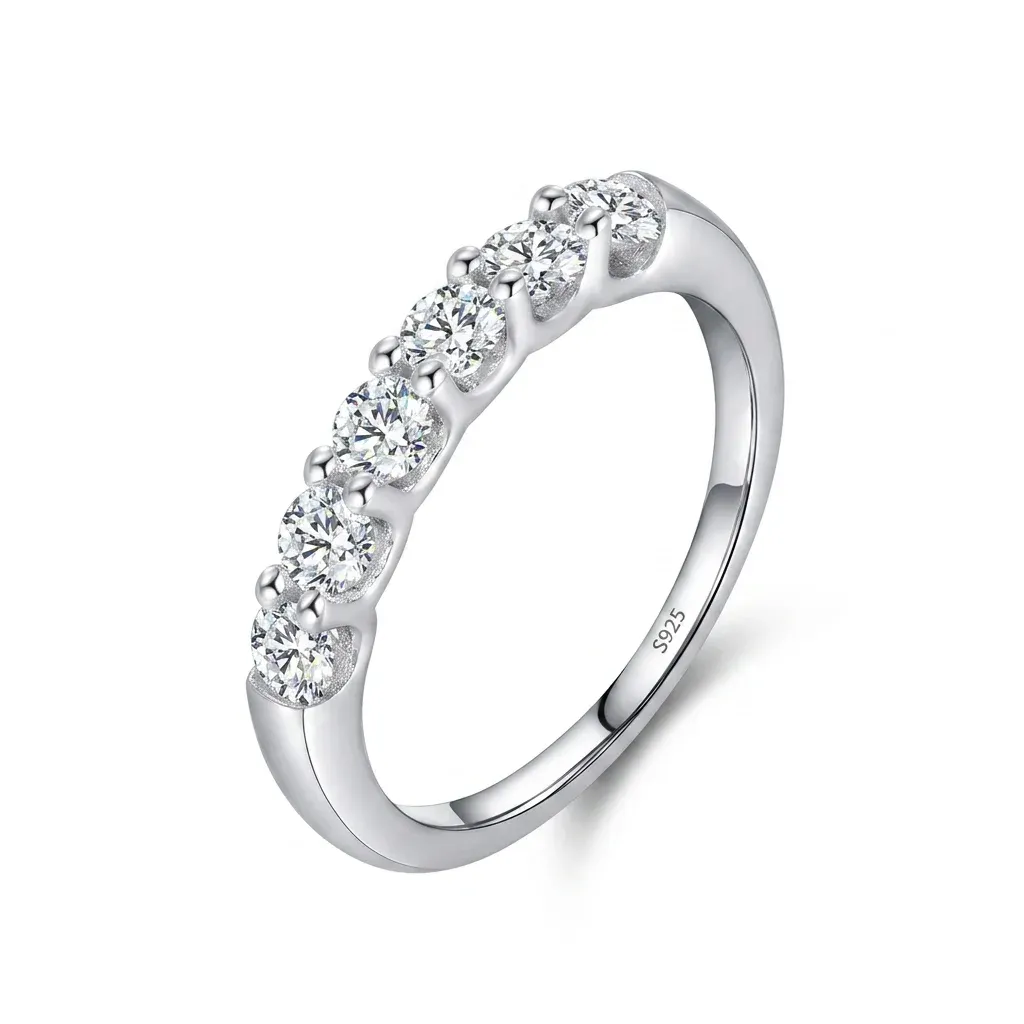 Bague éternité moissanite argent 925