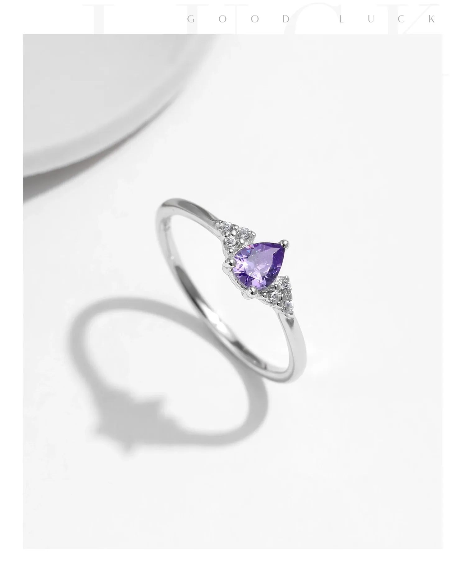 Bague éternité fine MODIAN en argent 925, zircons et opale