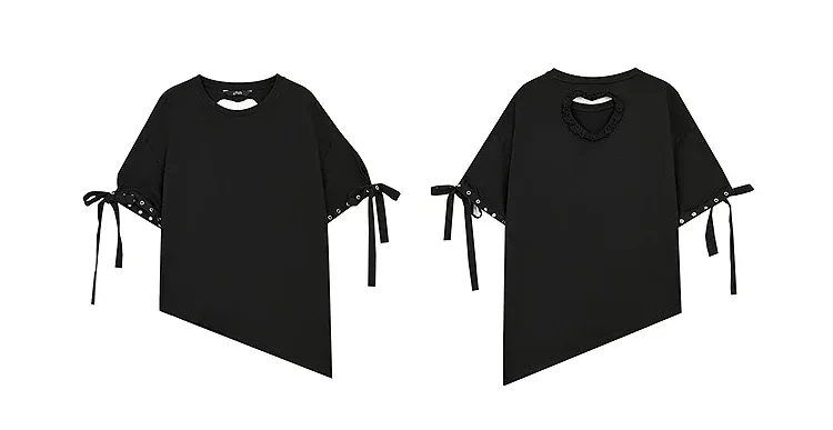 T-shirt ELFSACK en coton à découpe cœur et manches mi-longues