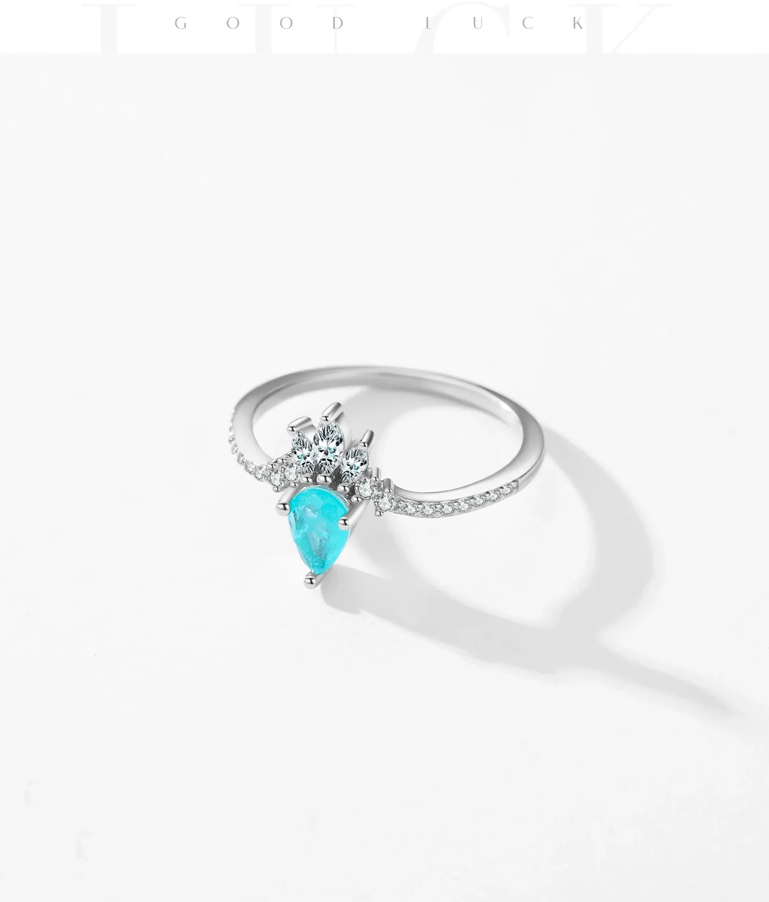 Bague Paraiba MODIAN en argent 925 et tourmaline