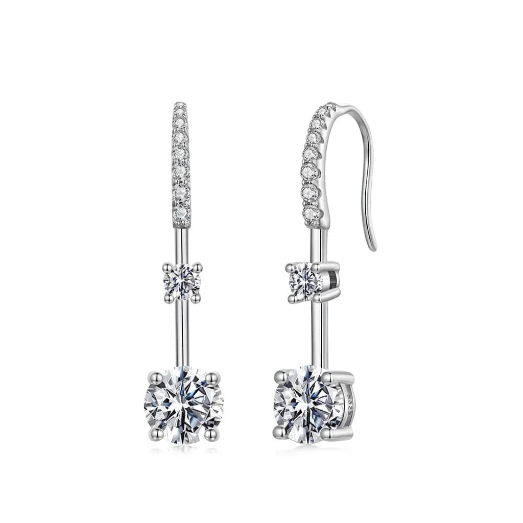 Boucles d’oreilles argent 925 moissanite