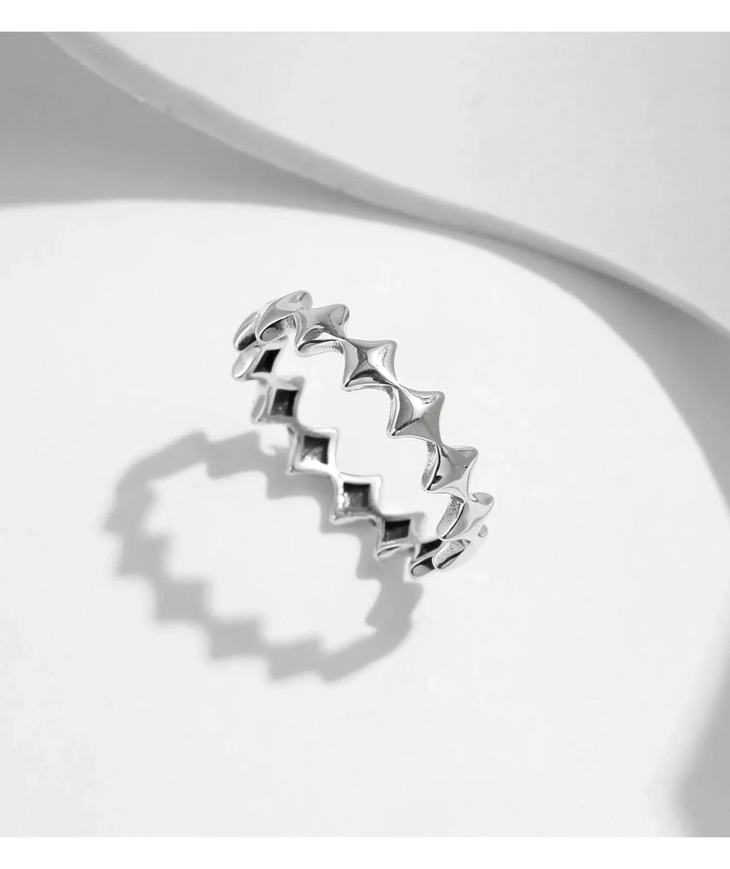 Bague vintage étoilée en argent 925 MODIAN