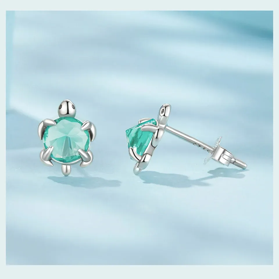 Boucles d’oreilles tortue de mer Bamoer en argent 925