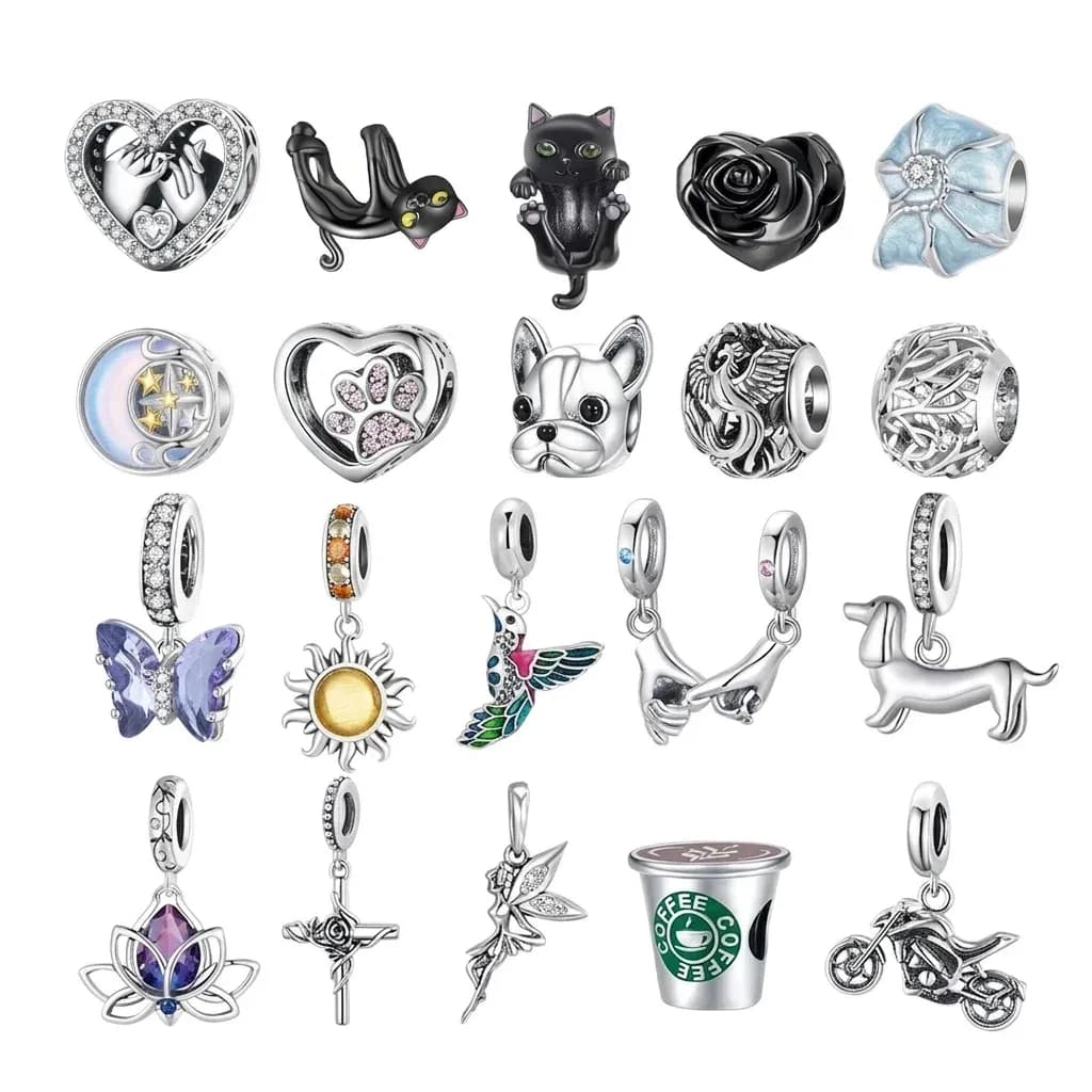 Breloques WOSTU argentées pour bracelet DIY