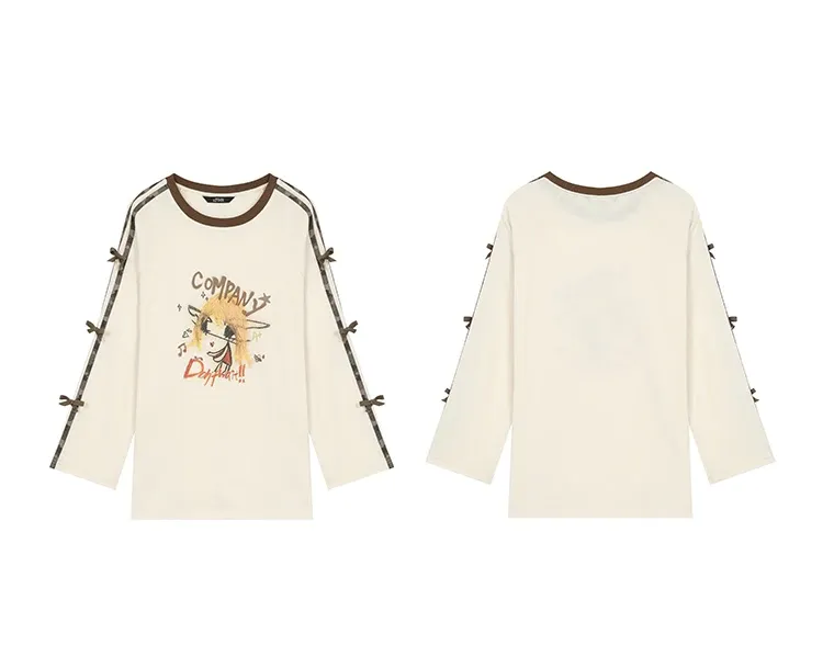 T-shirt oversize ELFSACK à imprimé cartoon, esprit Y2K