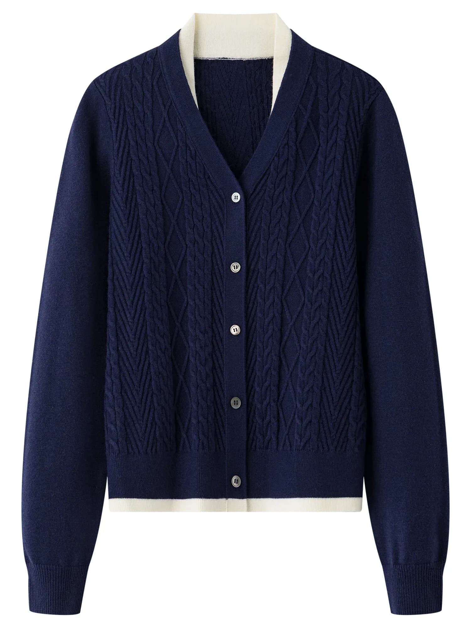 Cardigan trompe-l’œil en maille slim à col V