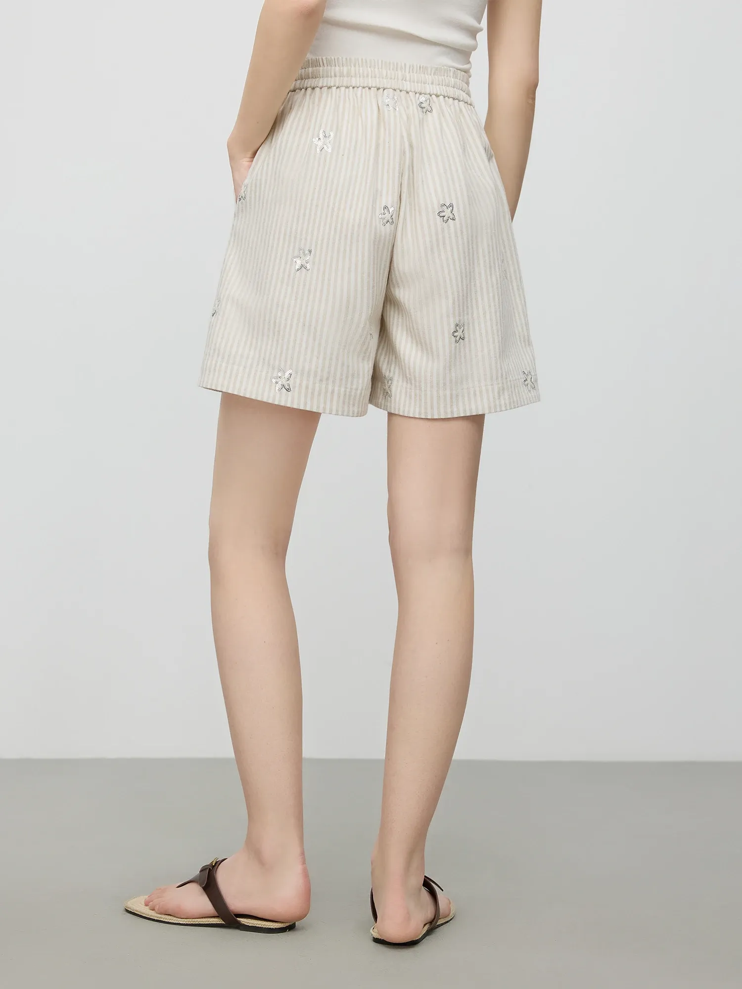 Ensemble chemise et short d’été en toile souple FANSILANEN