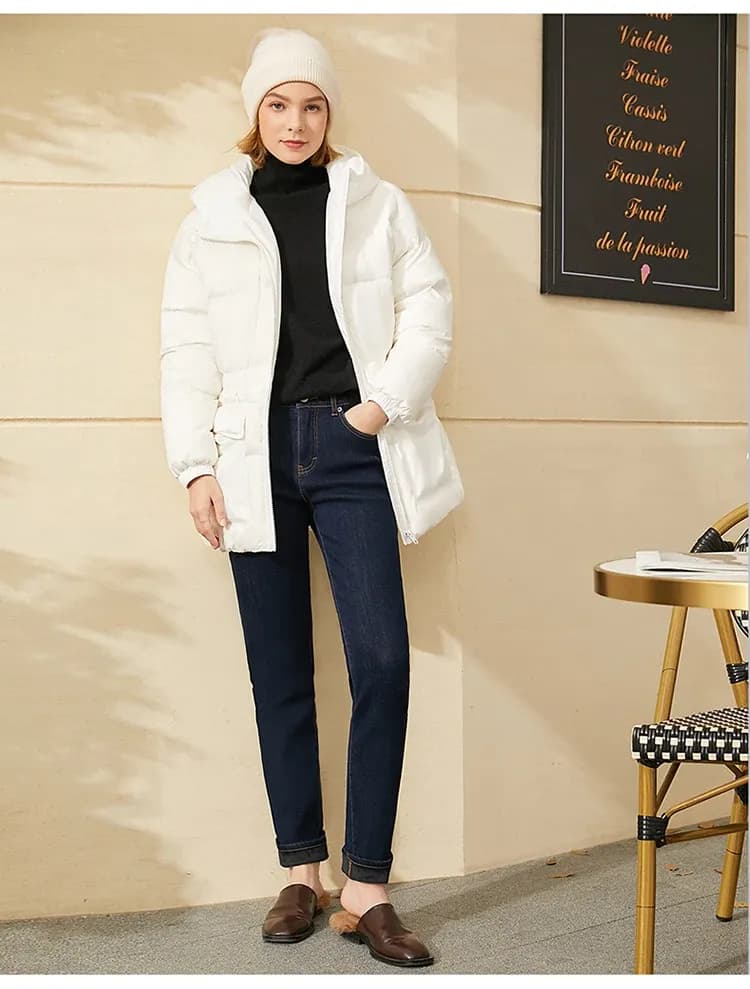 Jean slim minimaliste AMII femme, cheville et coton stretch