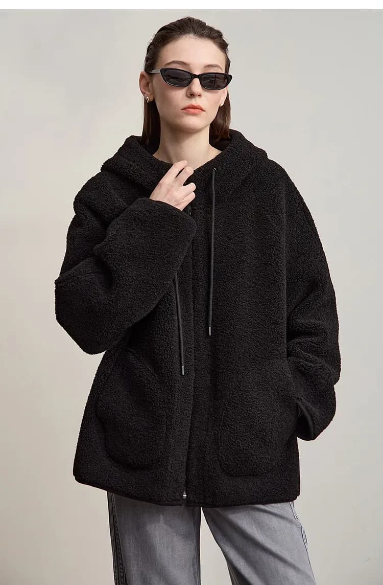 Manteau long réversible en fausse fourrure AMII pour femme