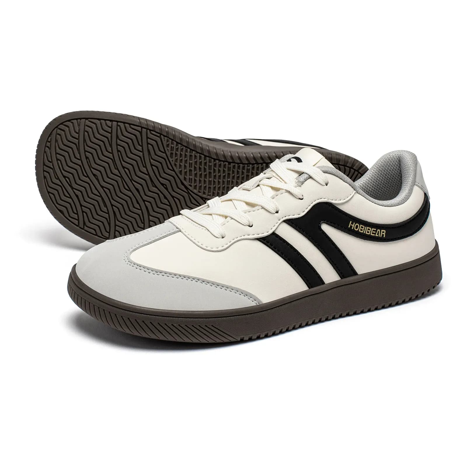 Baskets larges rétro HOBIBEAR en cuir synthétique