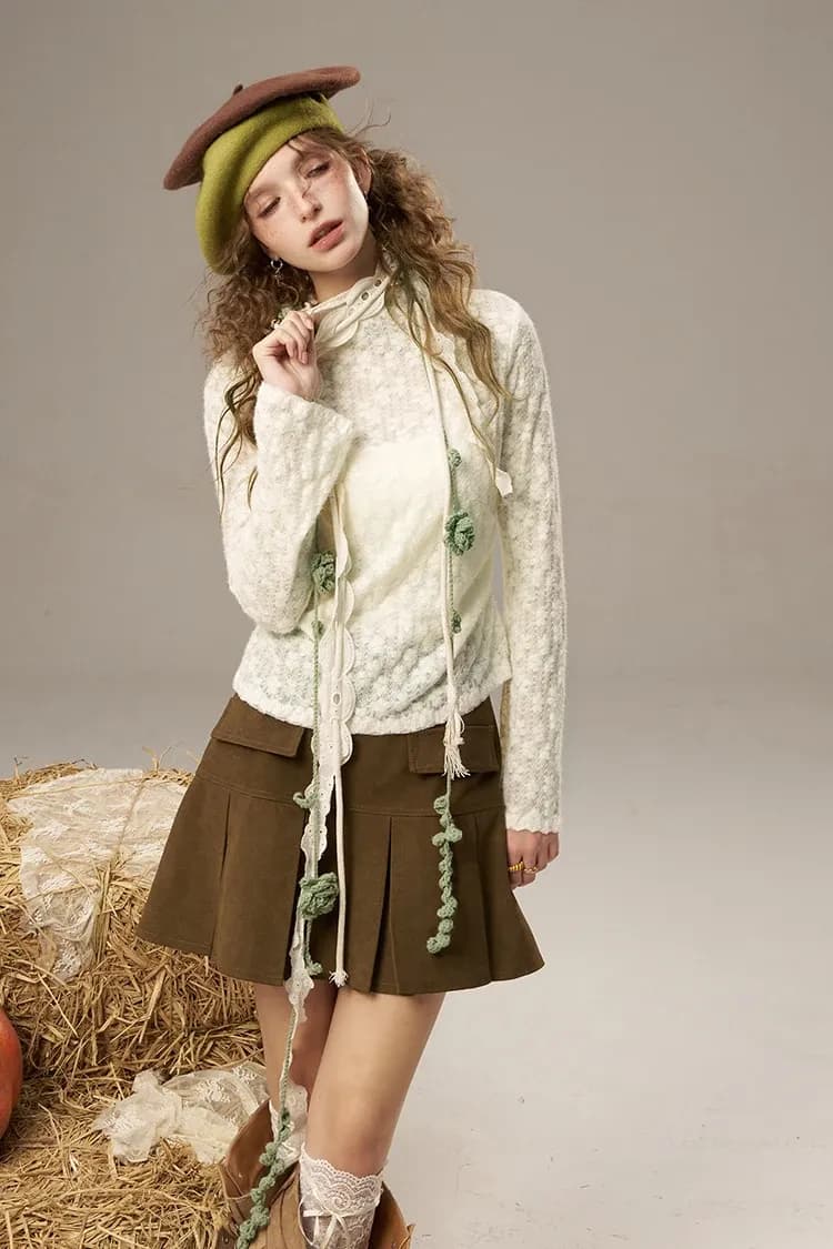 Chemise fine en dentelle ELFSACK à manches longues