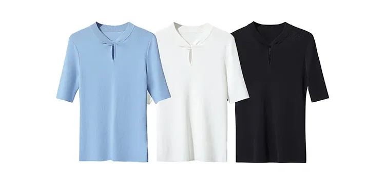 Haut AMII ajouré à nœud pour femme, maille bureau printemps 2026