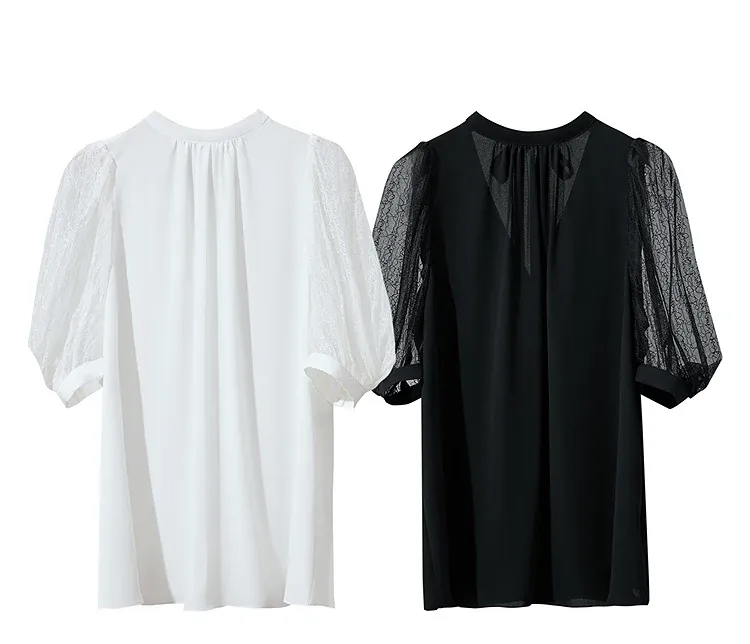 Blouse AMII fluide à col V noué, esprit bureau été 2025