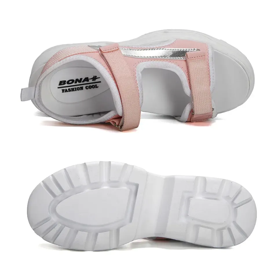 Sandales compensées BONA à bride arrière pour femme