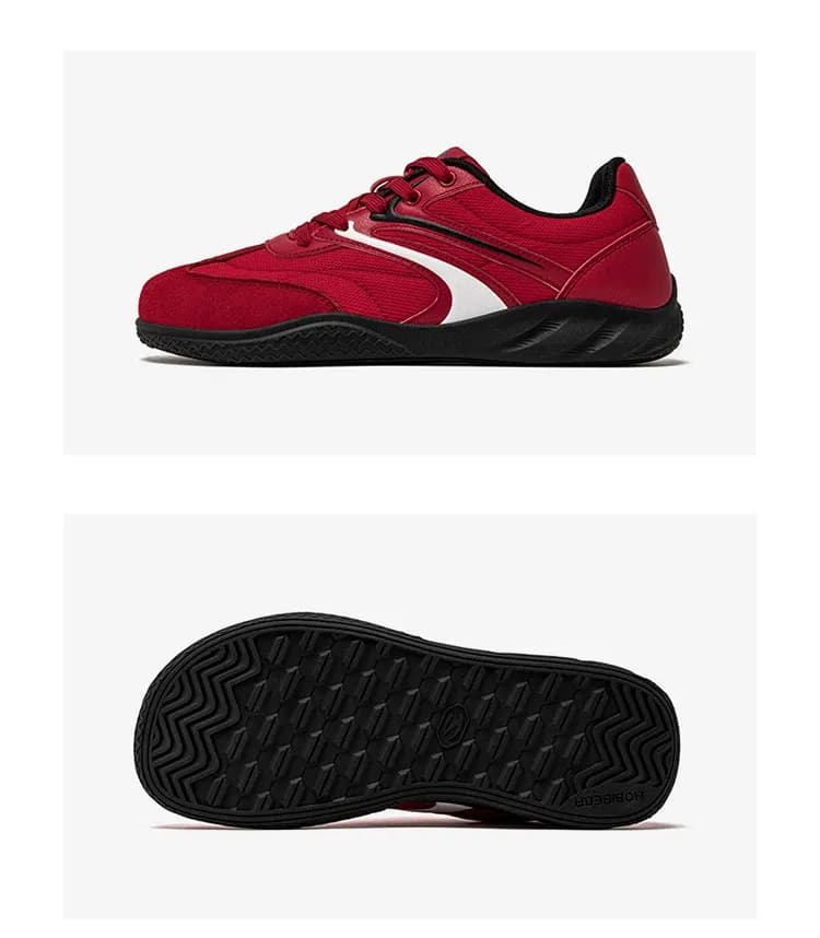 Chaussures minimalistes rétro HOBIBEAR en cuir synthétique à lacets