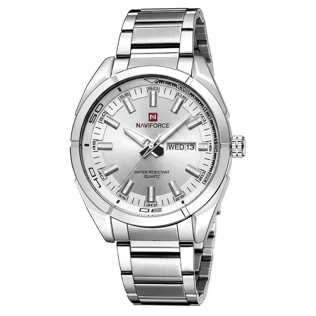 Montre NAVIFORCE NF9038 en acier, quartz et affichage mixte