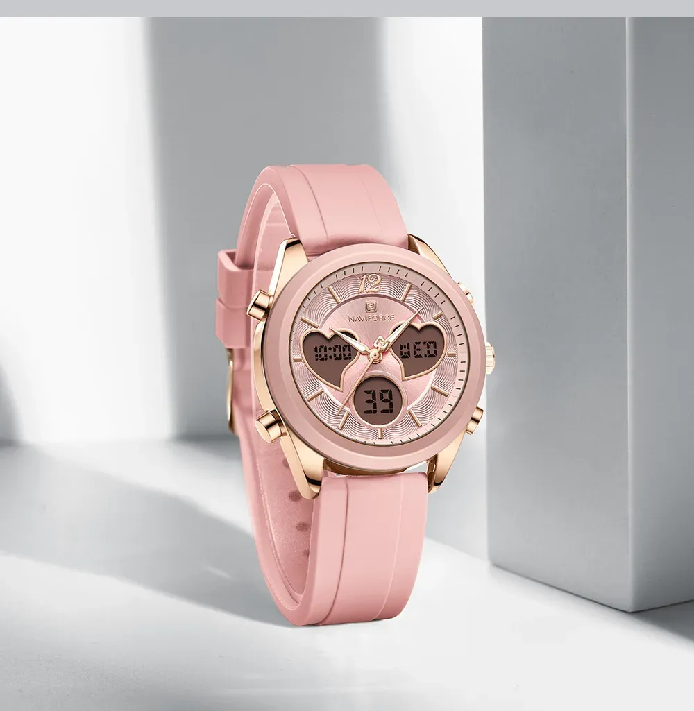 Montre NAVIFORCE NF5045T femme double affichage en silicone