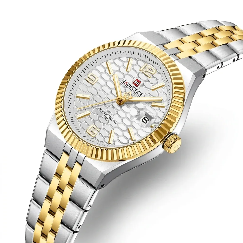 Montre femme NAVIFORCE bicolore acier
