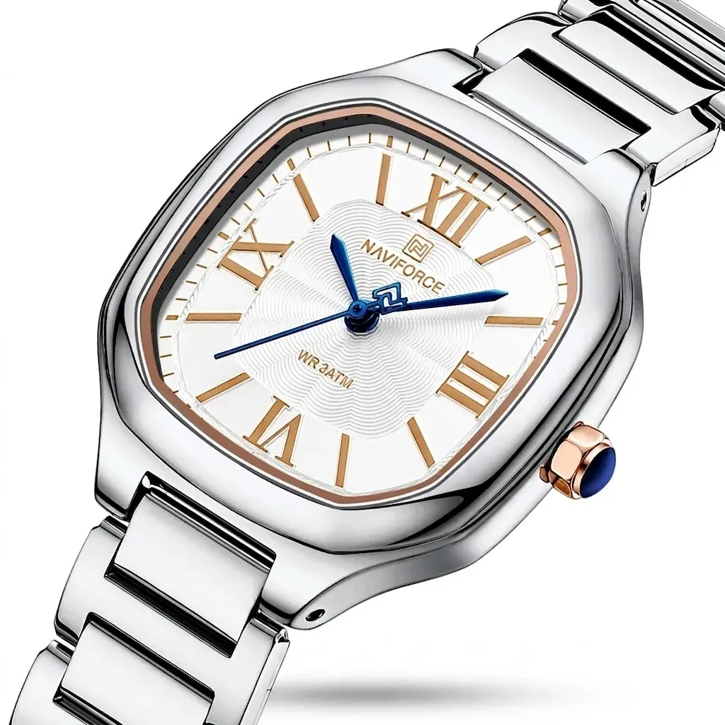 Montre femme carrée NAVIFORCE acier