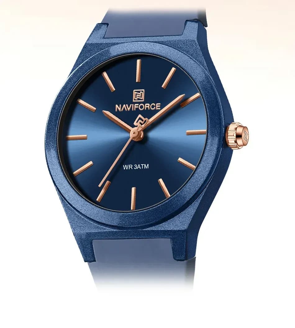 Montre femme NAVIFORCE étanche en silicone souple, quartz minimaliste