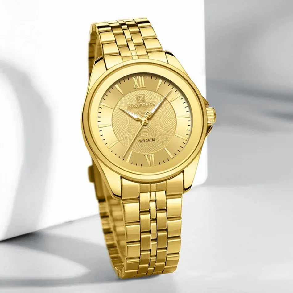 Montre NAVIFORCE NF5067 femme en acier, quartz et look minimaliste