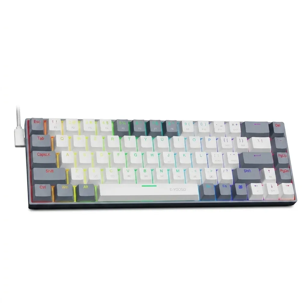 E-YOOSO Z686 : clavier mécanique compact filaire RGB 68 touches hot-swap