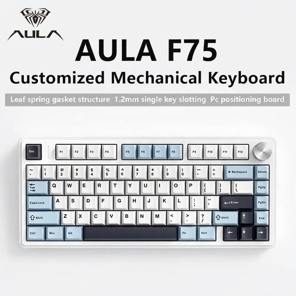 AULA F75 : clavier mécanique tri-mode 75 % à joint et hot-swap