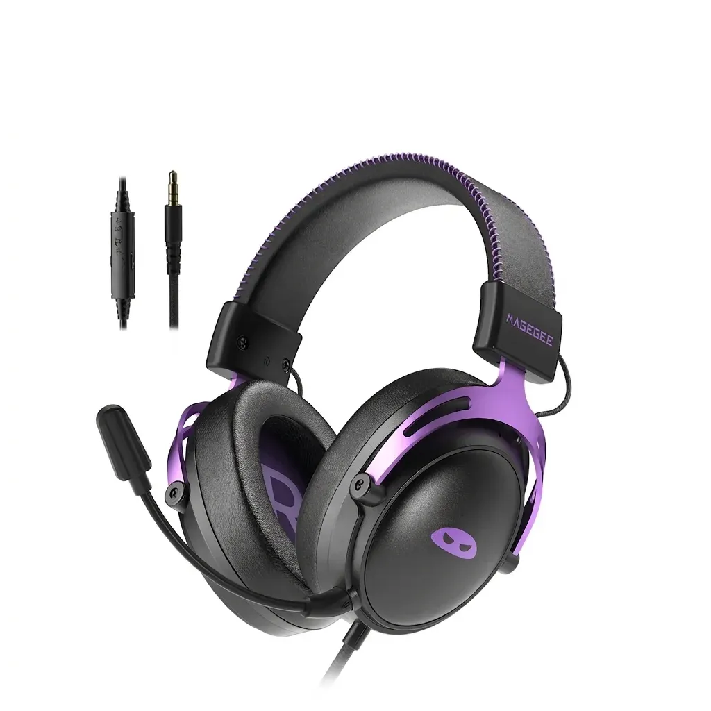 Casque gaming filaire MageGee 53 mm avec micro détachable