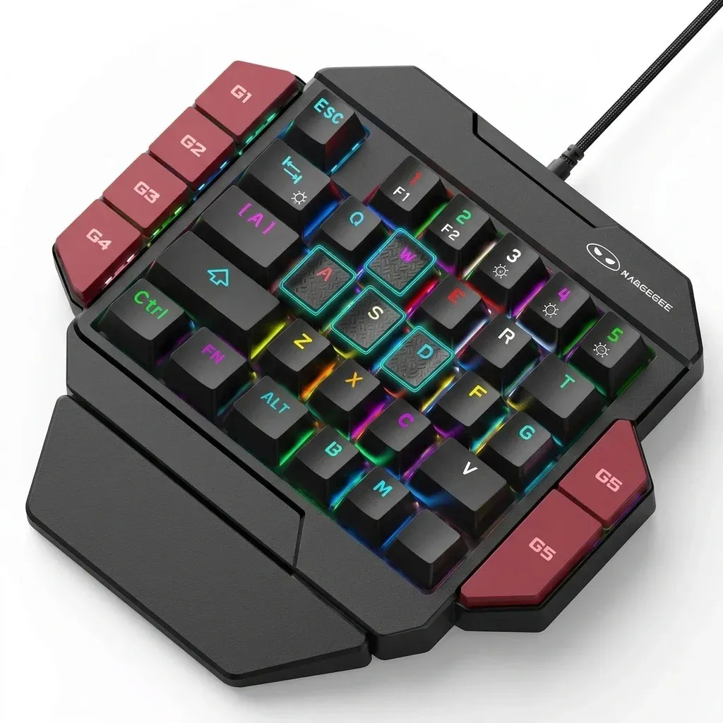 Clavier gaming MageGee une main RGB