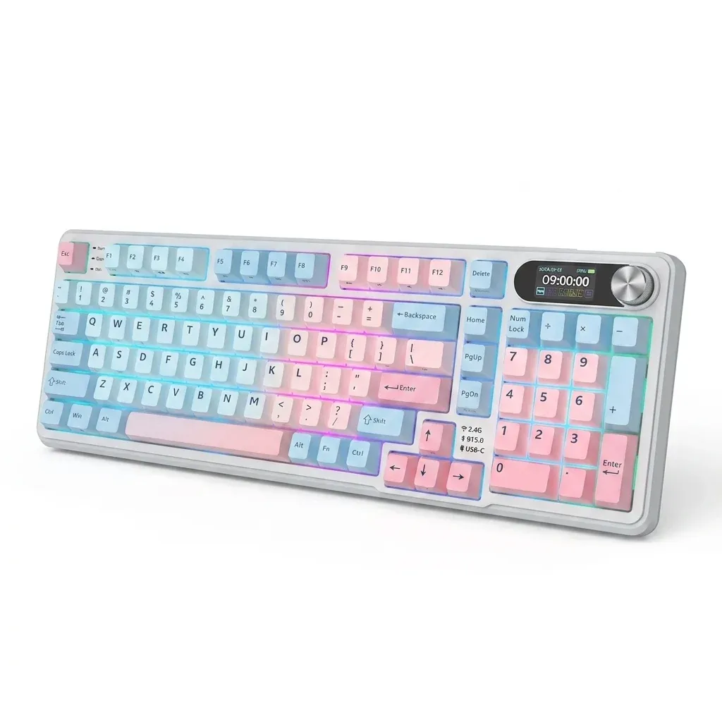 Clavier RK S98 TFT sans fil pastel