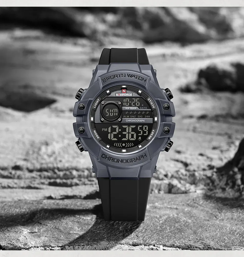 Montre digitale sport NAVIFORCE NF6102 à grand cadran