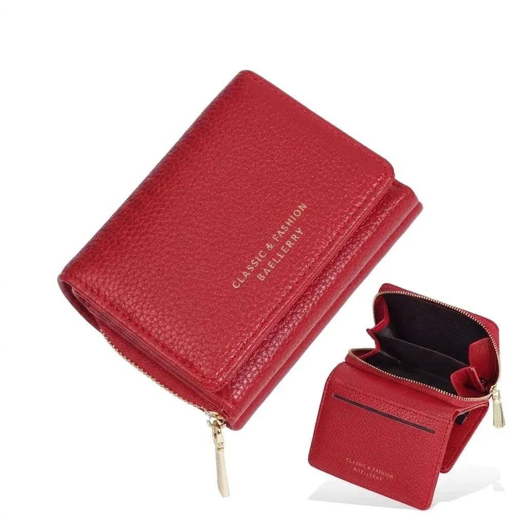 Portefeuille court Baellerry en PU zippé pour femme