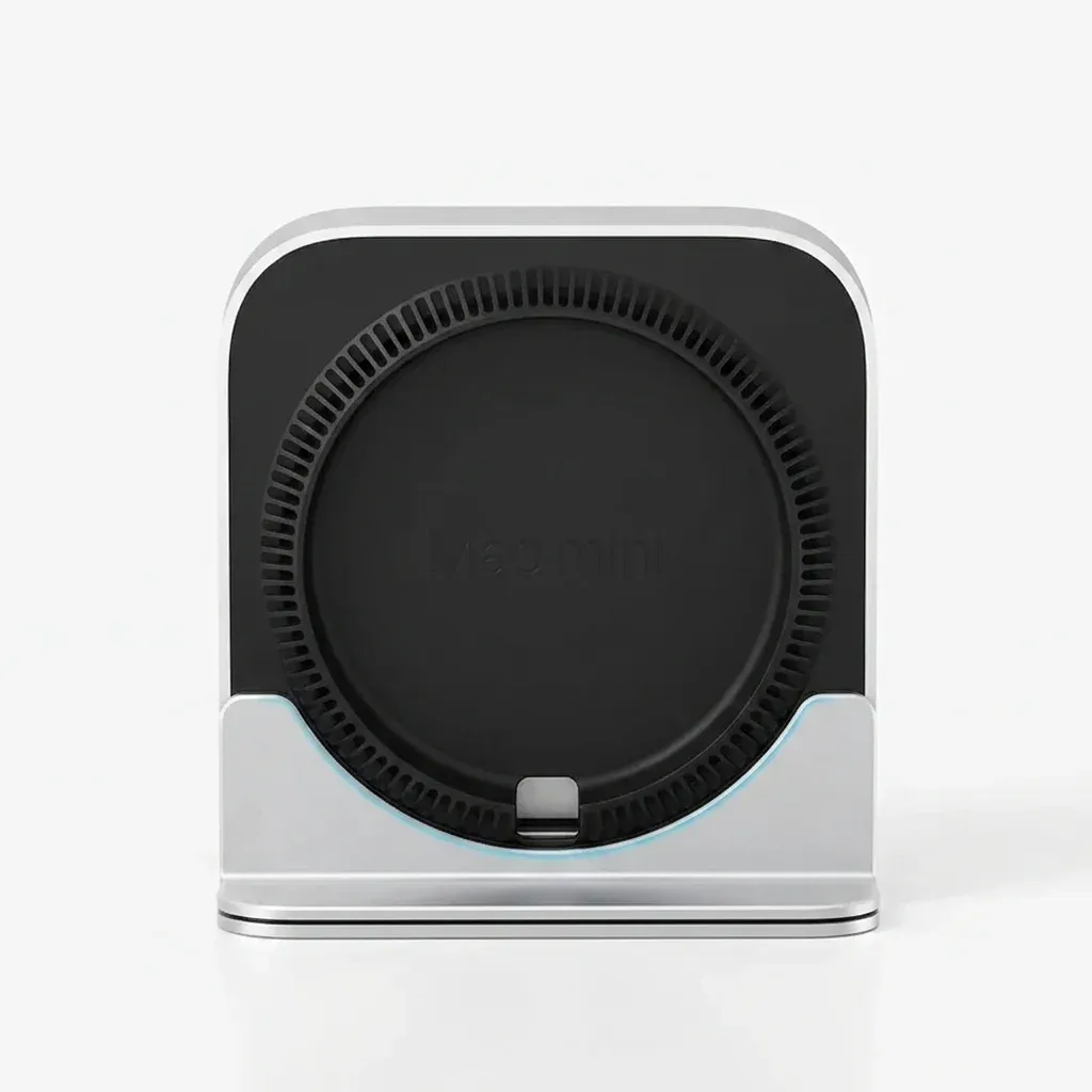 Support vertical Hagibis argent pour Mac mini