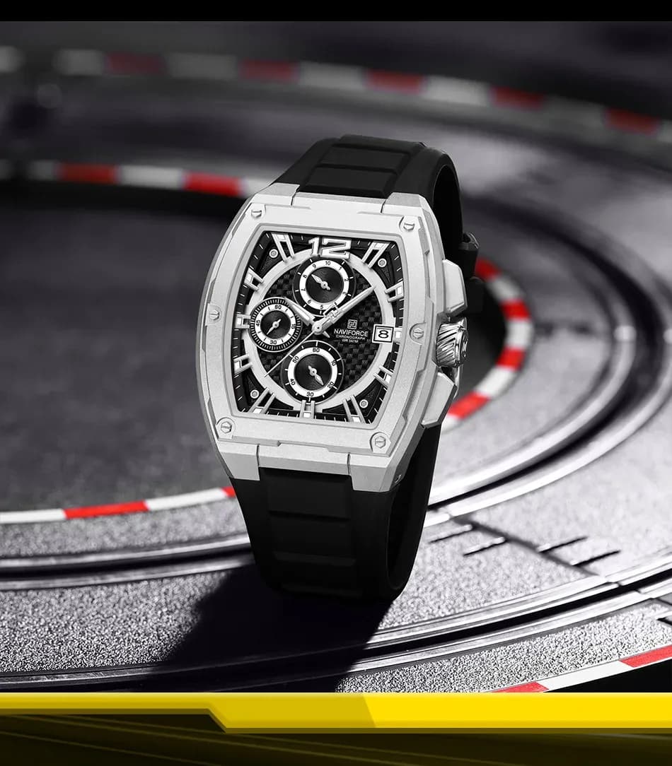 Montre chronographe militaire NAVIFORCE NF8050 en silicone