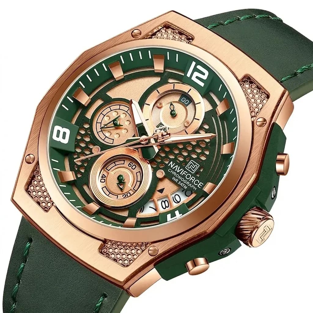 Montre chronographe NAVIFORCE NF8051L à bracelet cuir