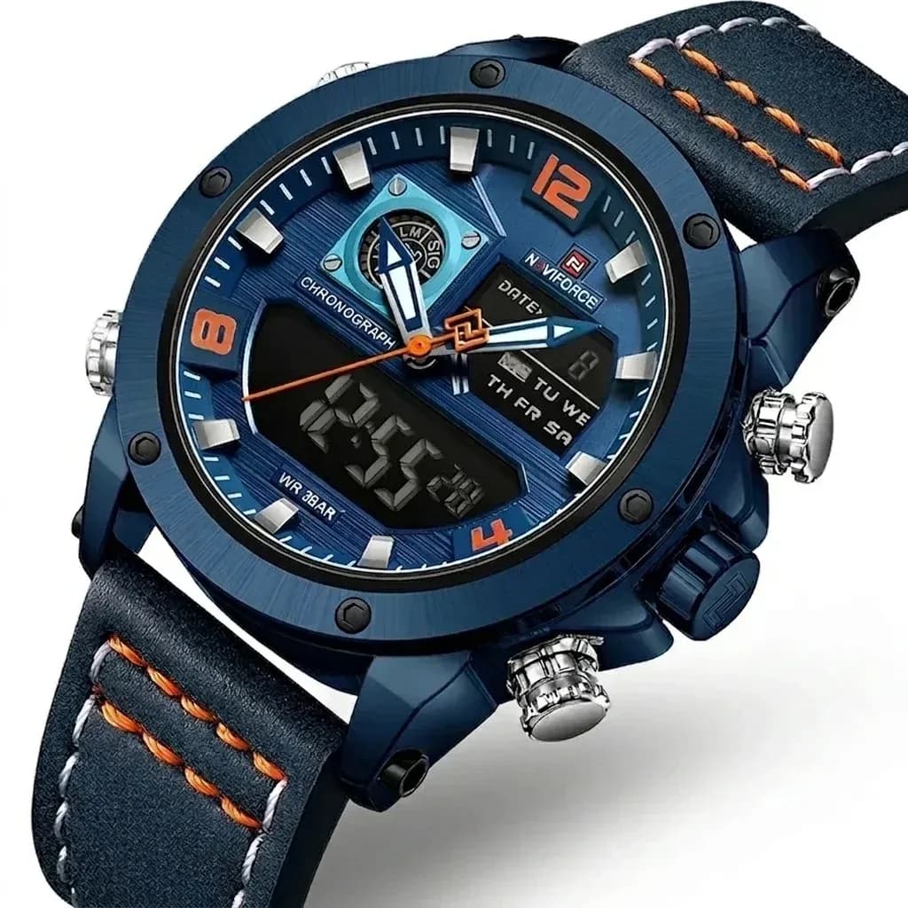 Montre NAVIFORCE bleue à double affichage