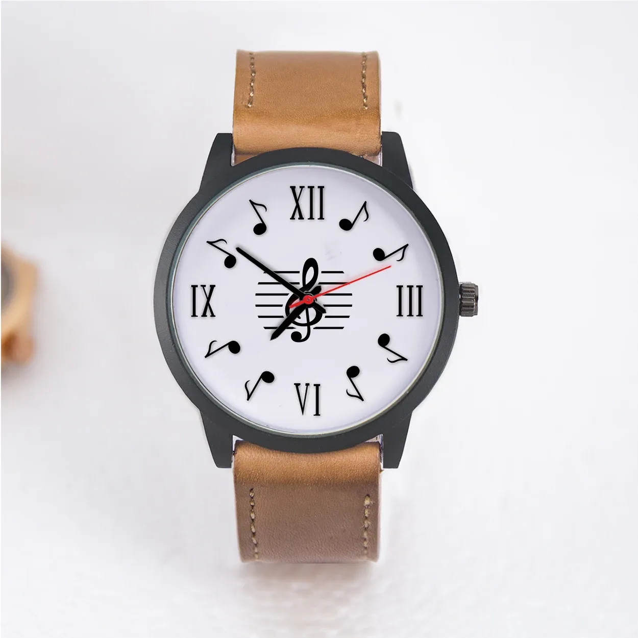 Montre quartz ZEV LIU en acier, style cadeau musical