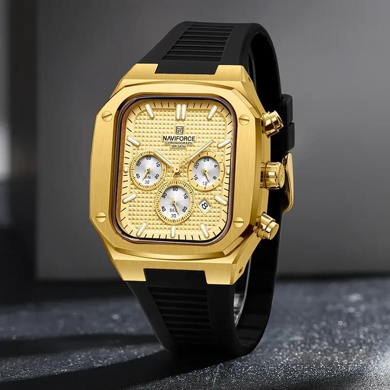Montre NAVIFORCE carrée chronographe en silicone NF8037