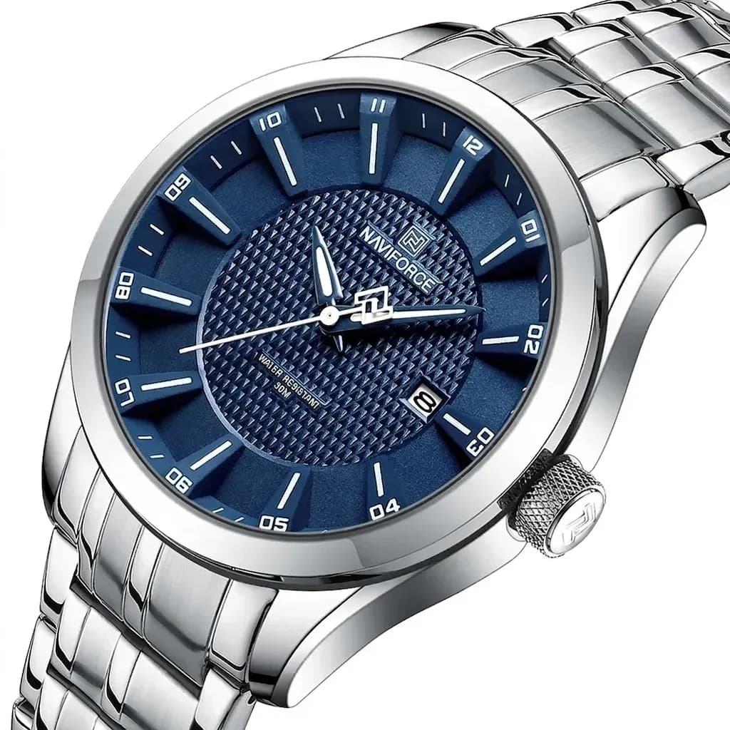 Montre NAVIFORCE acier cadran bleu