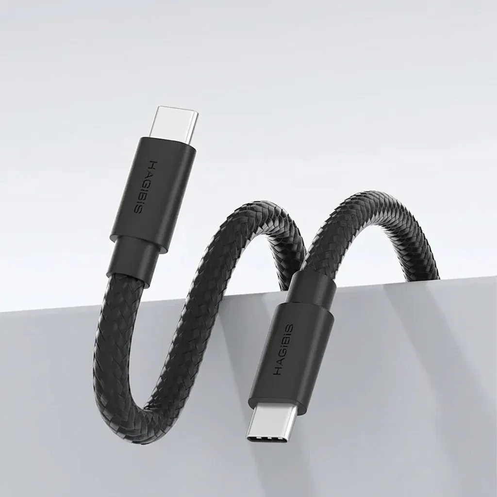 Câble USB4 Hagibis noir tressé