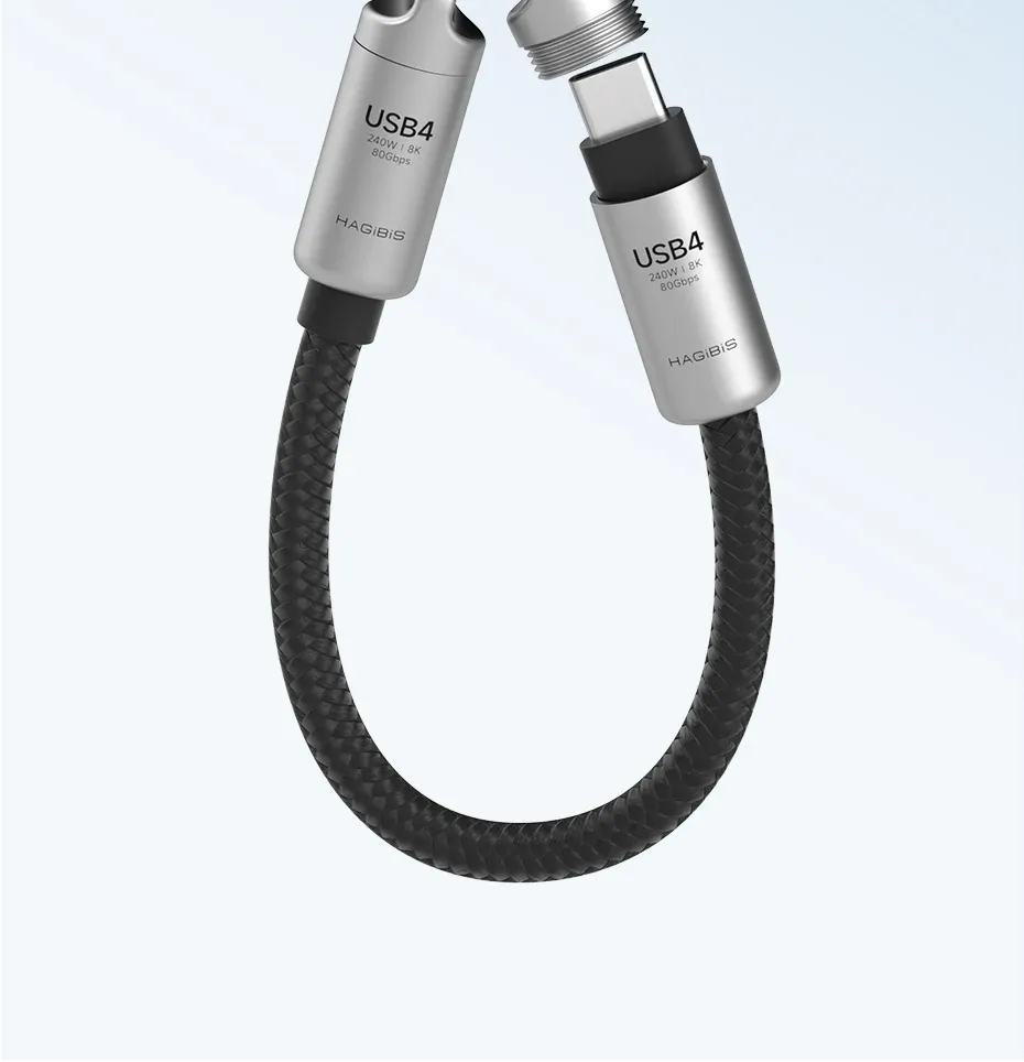 Câble porte-clés USB4 Hagibis 240 W 80 Gbit/s pour mobile et SSD