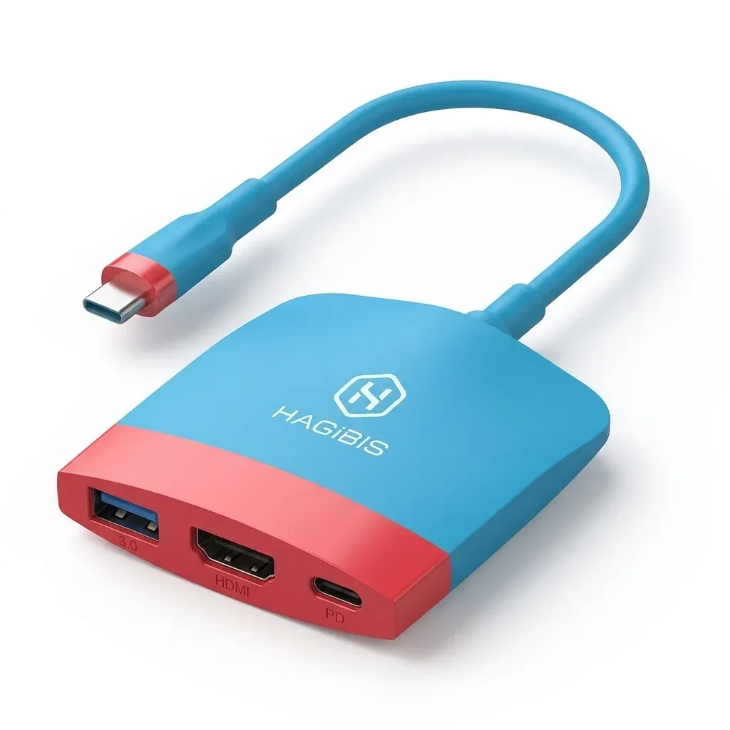 תחנת עגינה Hagibis USB-C כחול אדום