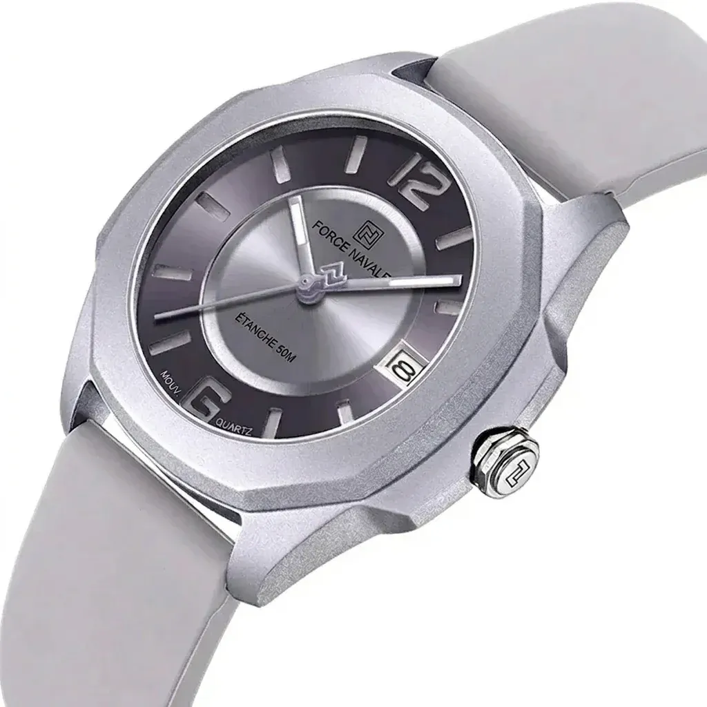 Montre femme NAVIFORCE gris silicone