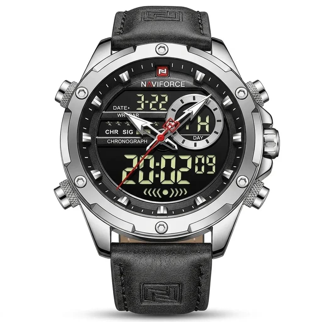 Montre NAVIFORCE NF9208 cuir noir