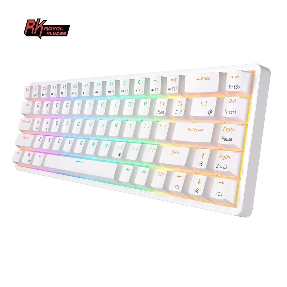 Clavier mécanique compact RK837 tri-mode RGB hot-swap