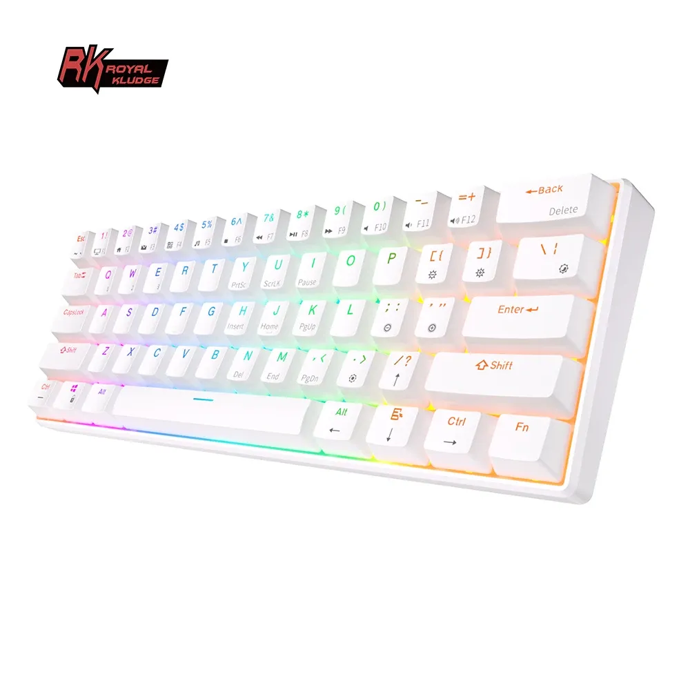 Clavier mécanique compact RK61 tri-mode RGB hot-swap